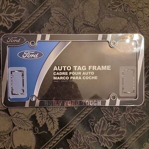 Ford Auto Drive Auto Tag License Plate Frame, Metal New